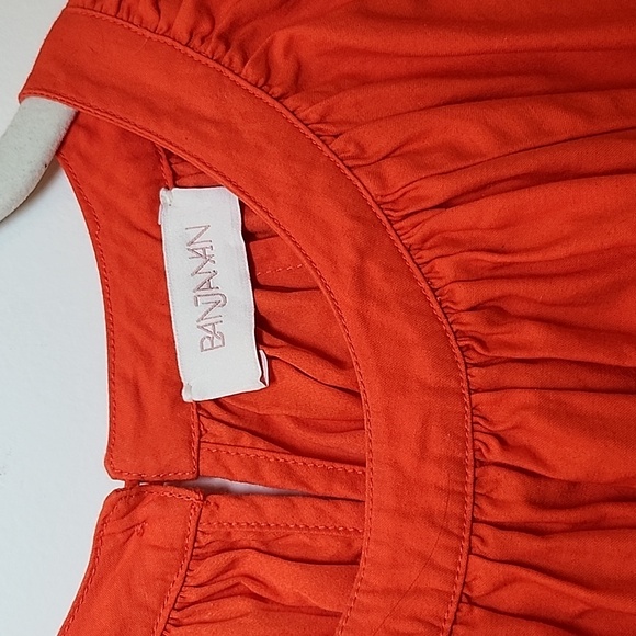 Banjanan Women's Rada Sunset Orange Eyelet Blouse Size Small - Picture 7 of 16